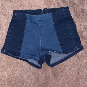 Pacsun Two Toned Denim Shorts